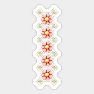 Pink Daisy Boho Sticker